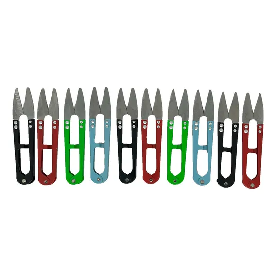Kit 10 Tesourinhas De Metal Arremate Cores P/ Podar Trimar Foto 1