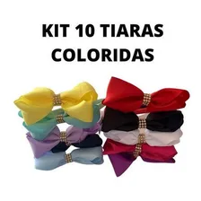 Kit 10 Tiaras Infantil Coloridas - Tamanho Único 2 A 10 Anos Cor Cores Variadas Foto mini 1