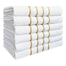 Kit 10 Toalha Banho 70x130cm 360g/m² Algodão Atacado+brinde Cor Branco Foto mini 1