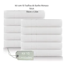 Kit 10 Toalhas De Banho Profissional Hotel Teka Monaco 380g Foto mini 3