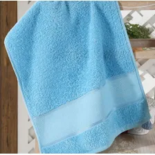 Kit 10 Toalhas De Lavabo Felpuda P Bordar Liso Torino Dohler Cor Azul Foto mini 1