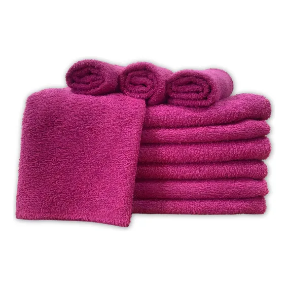 Kit 10 Toalhas Rosto Clássica P/ Salão De Beleza - Atacado Cor Pink Lisa Foto 1
