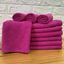 Kit 10 Toalhas Rosto Clássica P/ Salão De Beleza - Atacado Cor Pink Lisa Foto mini  3