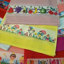 Kit 10 Toalhinha Escolar Mão Boca Lancheira Infantil Lavabo Cor Menino Foto mini 2