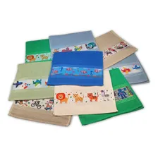Kit 10 Toalhinha Escolar Mão Boca Lancheira Infantil Lavabo Cor Menino Foto mini 1