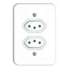 Kit 10 Tomadas Dupla Pollar Radial 10a Cor Branco Foto  mini 1