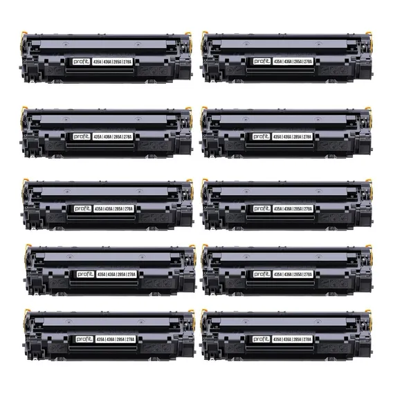 Kit 10 Toner Compativel 100% Ce285a 85a 285a P1102w 1132 Tinta Preto Foto 1