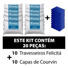 Kit 10 Travesseiro 45x65cm + 10 Capas Impermeável 50x70cm Foto mini 2