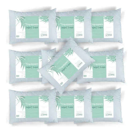 Kit 10 Travesseiros Select Luxo Antialérgico Cor Branco Foto 1