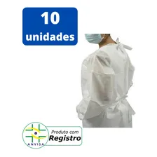 Kit 10 Unds. Avental Descartável Manga Longa Tnt 30gr Foto mini 1