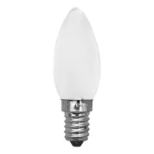 Kit 10 Unds De Lâmpada Vela Lisa De 40w Leitosa E14 127v Luz Branco-quente Foto mini 1