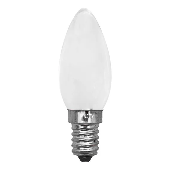 Kit 10 Unds De Lâmpada Vela Lisa De 40w Leitosa E14 127v Luz Branco-quente Foto 1