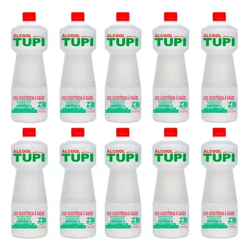 Kit 10 Unidades Alcool Desinfetante Hospitalar Limpeza Forte Fragrância Neutra Foto 1