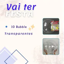 Kit 10 Unidades Balão Bubble 18 Polegadas 45 Cm Transparente Foto mini 2