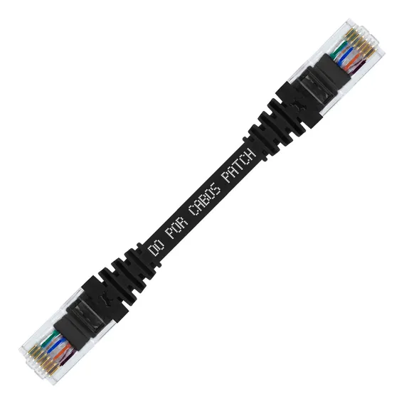 Kit 10 Unidades Cabo Rede Cat6 100% Cobre Ethernet 20 Cm Foto 1