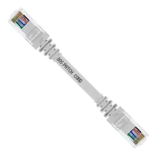 Kit 10 Unidades Patch Cord Utp Cat5e Branco Rj45 15 Cm Foto  mini 1