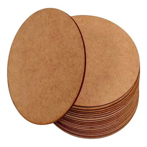 Kit 10 Unidades Sousplat Supla Suplat 25cm Em Mdf Crú Cor Outro Foto 1