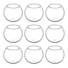 Kit 10 Vaso Vasinho Mini Aquário Redondo De Vidro 250ml Mesa Foto  mini 1