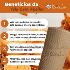 Kit 10 Velas Artesanais Em Cera De Abelha 100% Natural 10 Cm Cor Marrom-claro Foto mini 2