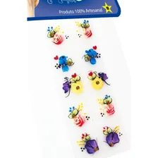 Kit 100 Adesivos Para Unhas Strass Nail, 100% Artesanal Foto mini  3