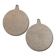 Kit 100 Bolas Natal Lisas 7cm Em Mdf Cru Aplique Decoração Foto mini 1