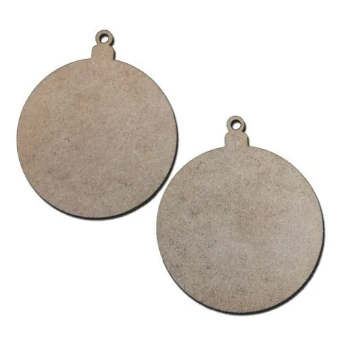Kit 100 Bolas Natal Lisas 7cm Em Mdf Cru Aplique Decoração Foto 1