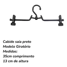 Kit 100 Cabides Preto Atacado Saia E Calça + 200 Presilhas Foto mini 4