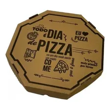 Kit 100 Caixa De Pizza 40 Cm Basic Delivery Pizzaria Cor Marrom-claro Foto mini 4