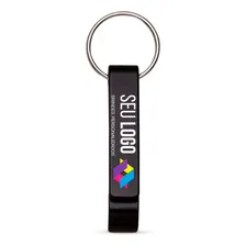 Kit 100 Chaveiros Abridor Metal Personalizado Casamento Logo Cor Preto Foto  mini 1