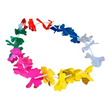 Kit 100 Colar Havaiano Flor Festa Carnaval Fantasia Atacado Cor Colorido Foto mini 2
