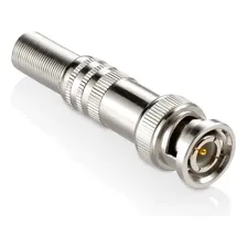 Kit 100 Conector Bnc Com Mola Parafuso Cftv MB Com Mola Parafuso Foto mini  3