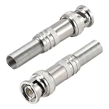 Kit 100 Conector Bnc Com Mola Parafuso Cftv MB Com Mola Parafuso Foto mini 4
