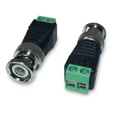 Kit 100 Conector Bnc Macho Com Borne Para Cftv Foto mini 1