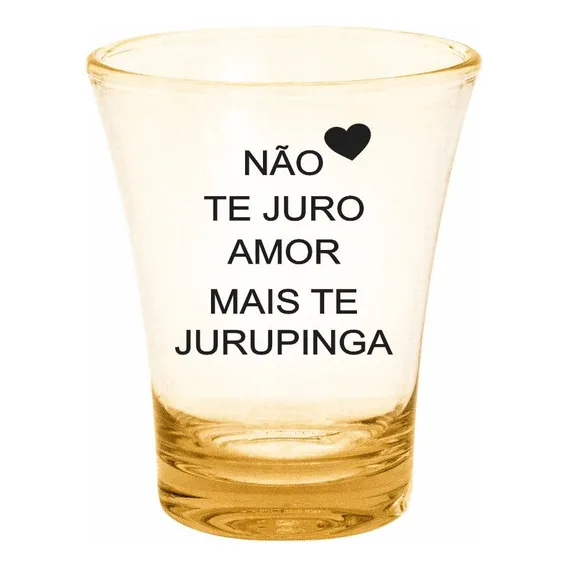 Kit 100 Copos Dose 50ml AcrÃlico Personalizadas - Aloha Cor Dourado Foto 1