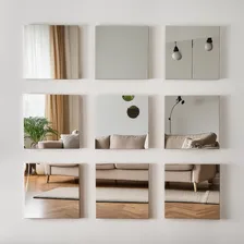 Kit 100 Espelho 5x5 Decoração Artesanato Feng Shui Foto mini 2