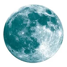 Kit 100 Estrelas E Super Lua 20cm Brilha Escuro Fluorescente Cor Verde Foto  mini 1