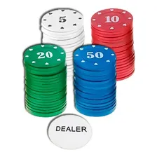 Kit 100 Fichas de Poker Numeradas Luatek Foto mini 4