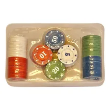 Kit 100 Fichas de Poker Numeradas Luatek Foto mini 2
