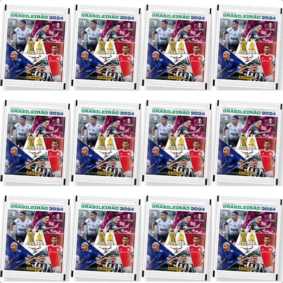 Kit 100 Figurinhas Do Álbum Brasileirão 2024 (20 Envelopes) Figurinhas Do Brasileirão 2024 Foto 1
