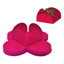 Kit 100 Forminhas P/ Doces 4 Pétalas Brigadeiro Aniversário Cor Pink Foto mini 2
