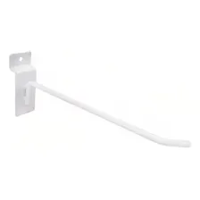 Kit 100 Gancho Painel Canaletado Expositor Branco 15cm Foto  mini 1