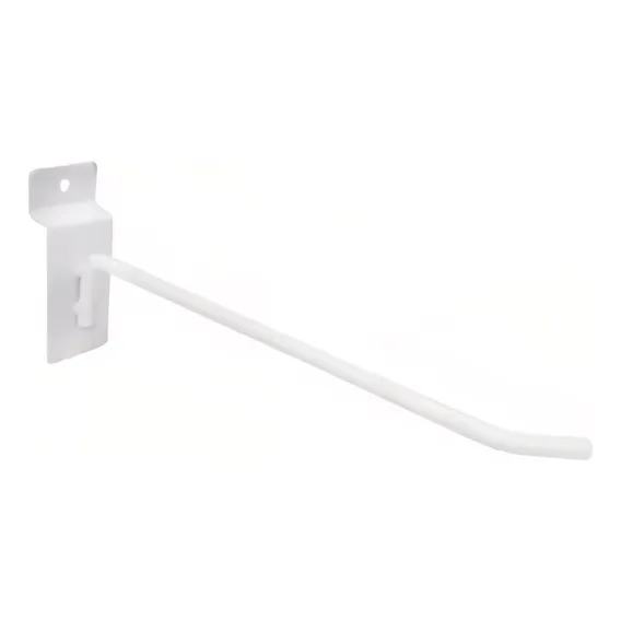 Kit 100 Gancho Painel Canaletado Expositor Branco 15cm Foto 1