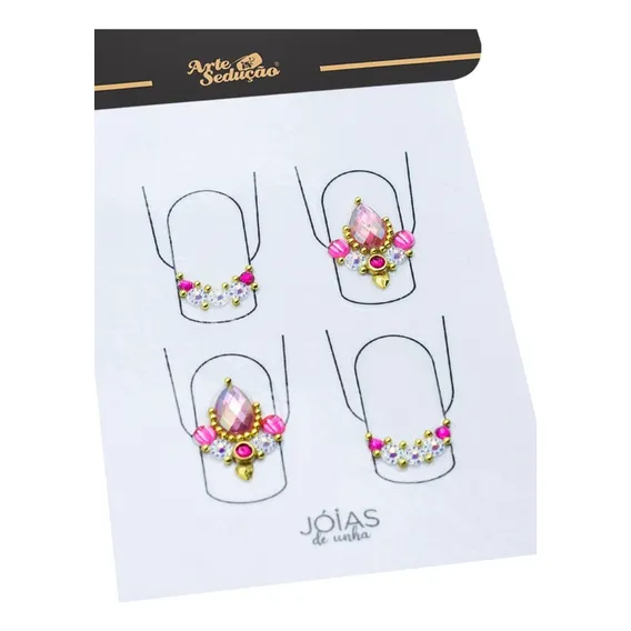 Kit 100 Jóias De Unha, Arte Sedução Foto 1