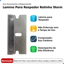 Kit 100 Laminas Aço Carbono Para Raspador Ratinho Insulfilm Foto mini 2