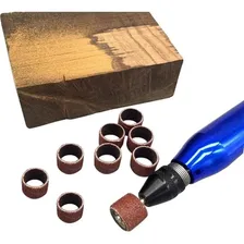 Kit 100 Lixa 80 Redonda Dremel Rotativa Polimento Acabamento Foto mini 3