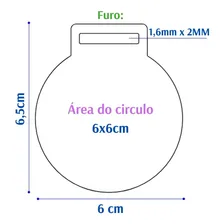 Kit 100 Medalhas 6cm Acrílico 2mm P/ Personalizar Premiação Foto mini 4