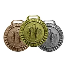 Kit 100 Medalhas Metal 45mm V么lei - Ouro Prata Bronze Foto mini 2