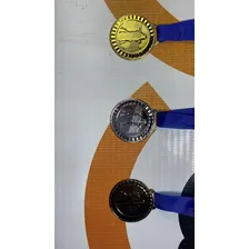 Kit 100 Medalhas Metal 45mm V么lei - Ouro Prata Bronze Foto mini 3
