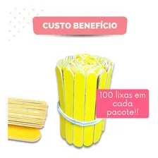 Kit 100 Mini Lixa De Unha Canário Manicure Pedicure 8cm Monolo Foto  mini 1