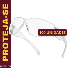 Kit 100 Óculos Proteção Segurança Leopardo Incolor Foto mini 2